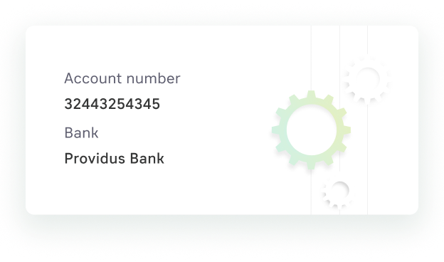 Receive by sending your virtual account number